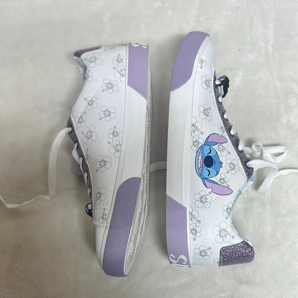 Disney LILO & Stitch White and Purple Chunky Sole Sneakers